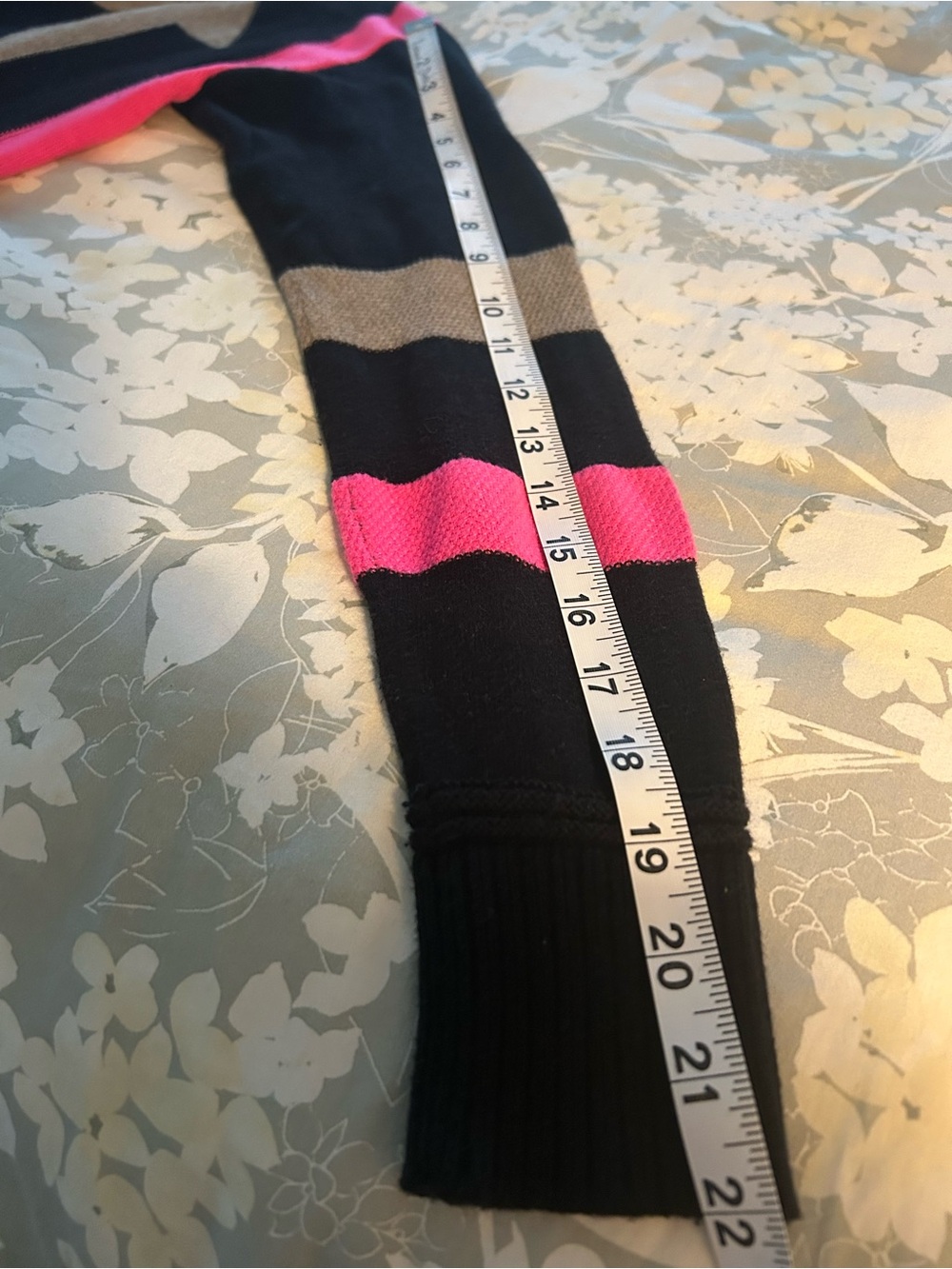 Lisa Todd Black Crewneck Sweater with Pink and Tan Arrow Motif - Picture 5 of 9